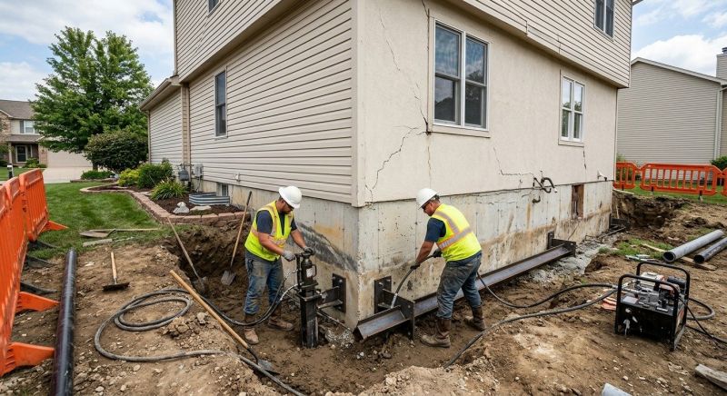 Sinking Foundation Repair in Greenville, SC