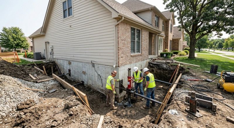 Sinking Foundation Repair in Greenville, SC
